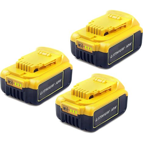 3X Batterie pour DEWALT DCB184 DCB184B-XJ DCB180 DCB181 DCB182 DCB183 DCB185 18V XR Power Tool Battery 18V-20V 5,0Ah Lithium Indicateur LED (1/5)