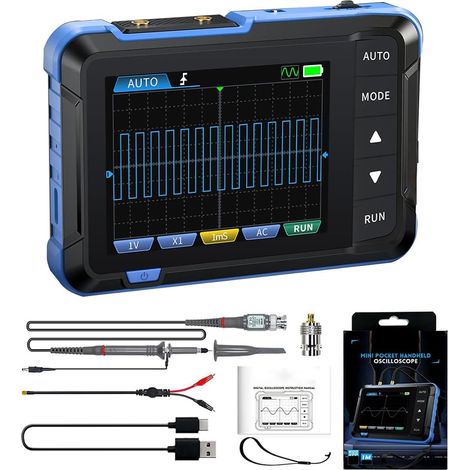 Portable tablet oscilloscope 2-in-1 oscilloscope Mini multifunction signal generator Digital oscilloscope 5 MS/s sampling rate 1 M bandwidth (1/5)