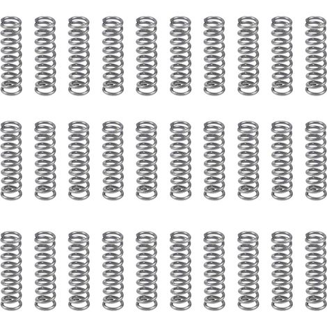 30 - Ressort De Compression - Acier Inoxydable 304 - Haute Résistance À La Corrosion Et Élasticité Pour Outils Et Jouets Argenté 10x3x0,5mm (1/5)