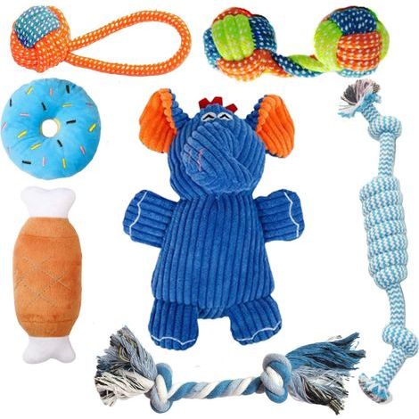 Ensemble de jeu animaux, coton, 7 pièces, multicolore (1/5)