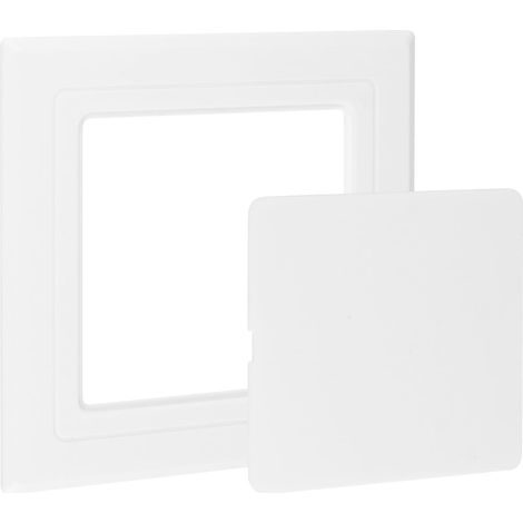 Lot de 1 panneau d'accès autocollant, cache trou mural pour porte d'inspection pour plomberie, câbles électriques et câblage (blanc, 7,9 x 7,9 cm) (1/5)
