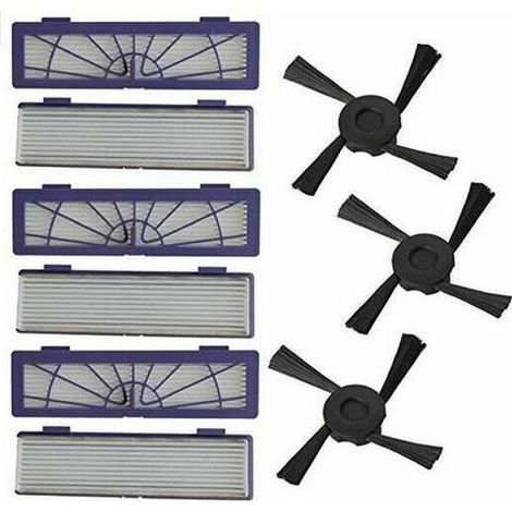 6PC Filtre +3pc Side Brosses remplacement pour Neato Botvac 70e 75 80 85 LYCXAMES
