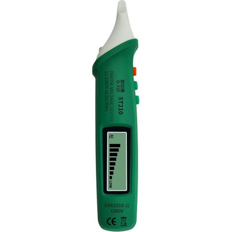 12 V – 1000 V berührungsloser digitaler Wechselspannungsprüfer, Stift, tragbarer NCV-Detektor, einstellbare Empfindlichkeit mit Taschenlampe, Null-/Phasendrahterkennung, Haltepunkterkennung, Summerala