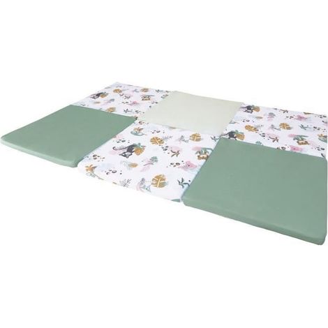 TINEO Maxi Tapis Malin Jungle Buddies 5 en 1 - Evolutif - Dehoussable - 180x200 cm - Nouvelle collection (1/5)