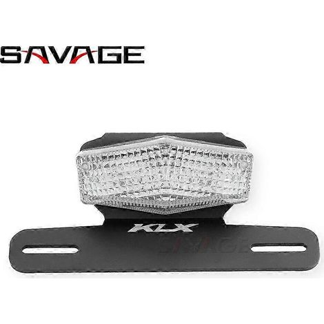 Support de plaque d'immatriculation, feu stop LED et suppression de garde-boue arrière pour moto Kawasaki KLX125 D-Tracker - Accessoires - Suppression de garde-boue (transparent) (1/5)