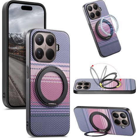 Funda Xiaomi 17T con soporte giratorio para MagSafe, color morado. (1/5)