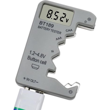 Probador De Baterías Para Hogar,Analizador De Nivel De Batería - Medidor Portátil Ahorrador De Energía Con Pantalla LED Y Precisión Para Audífonos Relojes Domésticos Impresoras (1/5)