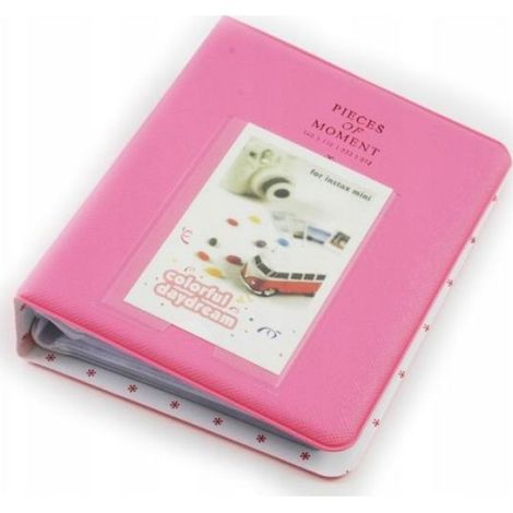 Album Photo - Pour Fujifilm Instax Mini 7 8 9 11 - Format 7 6 X 5 Cm - 64 Emplacements - Rose