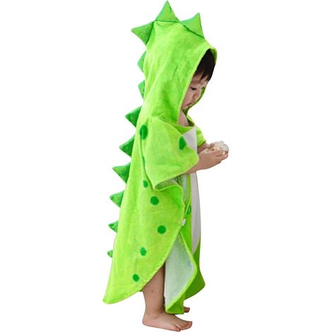 1 Serviette de bain à capuche, séchage rapide, poncho de plage, peignoir pour enfants, usage piscine et maison (1/5)