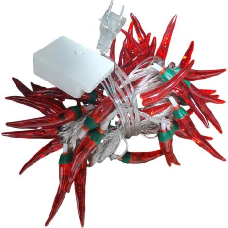 1 Guirlande lumineuse, LED rouge piment, 10 mètres, 100 LEDs, IP44, intérieur extérieur Noël (1/5)