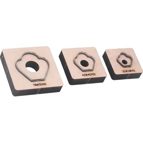 Kit de 3 matrices de découpe en cuir en forme de pétale de fleur pour loisirs créatifs (1/5)