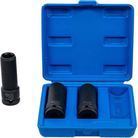 Jeu de Douilles Spéciales 12,5 mm (1/2) - 17 / 19 / 21 mm - Acier Résistant - Précision et Puissance - D-Work (1/5)