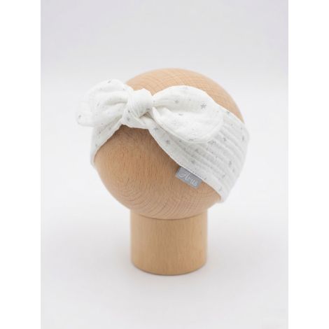 Bandeau en mousseline (étoiles blanches) (1/2)