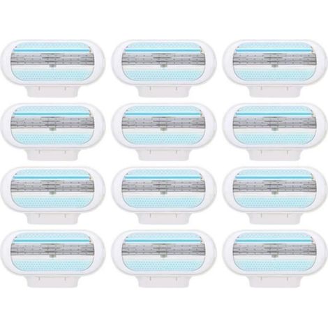 Women's Razor Blade Refill Pack, 12-Piece Replacement Razor Blade Set, 3 Replacement Razor Blades (1/4)