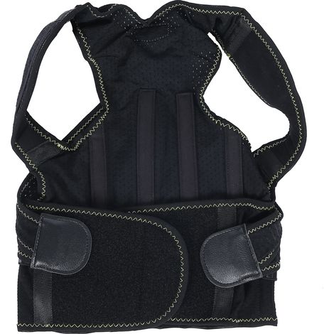 Correcteur de posture dorsal élastique, ceinture de soutien lombaire et des épaules (noir) (1/5)