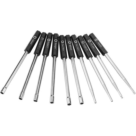 Lot de 10 outils de réglage du carburateur, tournevis double cannelure en D pour petits moteurs à 2 temps, avec poignée antidérapante et type d'outil marqué (1/4)