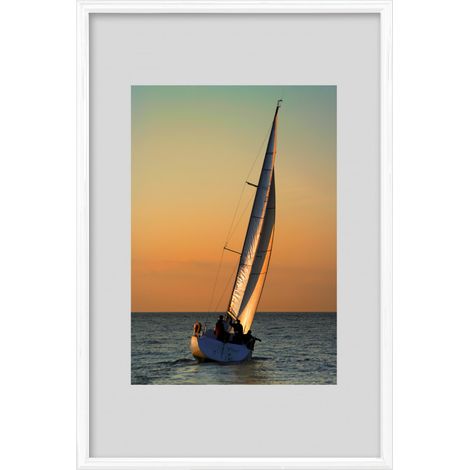 Cadre photo en plastique - Erica - 40 x 50 cm - Blanc - Livraison gratuite (1/2)