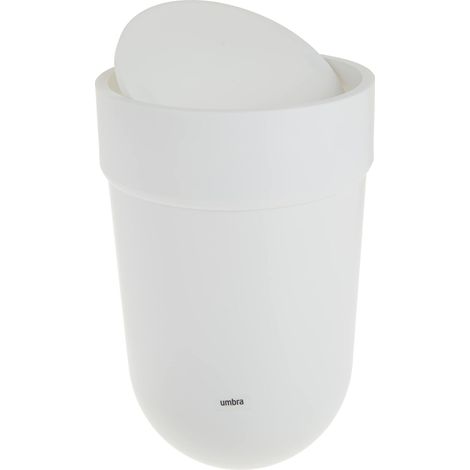 Umbra Touch Cestino per la spazzatura con coperchio, 6 L, Bianco (1/5)