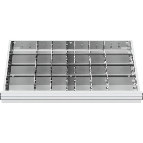 STIER Schubladeneinteilung Metalleinteilung BLH 150/175 mm Innenmaß 800x450 mm 28 Fächer (1/4)
