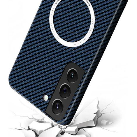 Samsung Galaxy S21 Plus Hülle, Magsafe Slim Carbon, Blau (1/3)