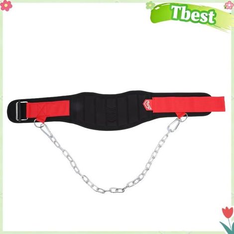 Tbest ceinture de trempage Ceinture de traction lestée, respectueuse de la peau, respirante, ergonomique et sport haltere L 2,1m M. (1/5)