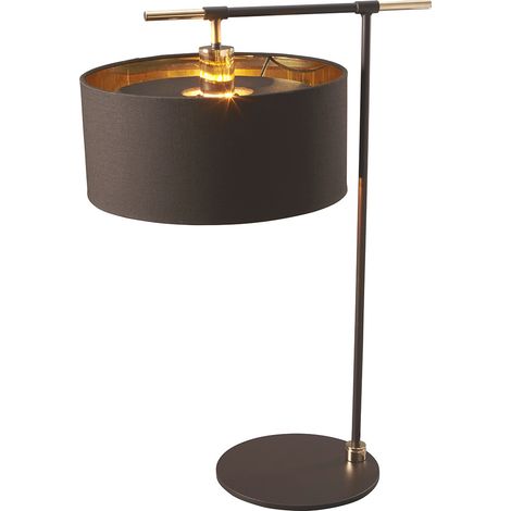 Elstead Balance - 1 Leuchttischlampe Braun, Messing poliert, E27