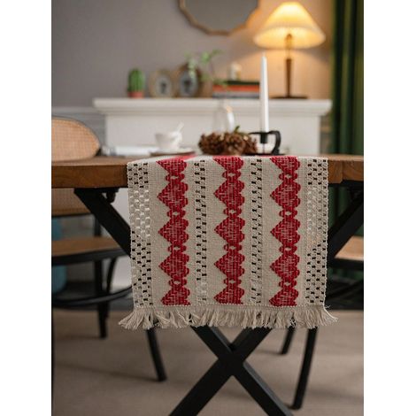 1 Chemise de table romantique en forme de cœur, décor rectangulaire pour table basse, meuble TV, chambre, cuisine ou salle à manger, pour la Saint-Valentin, dimensions 30180 cm (1/5)