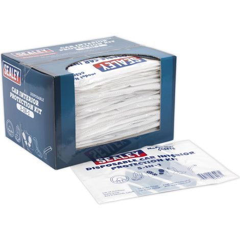 Sealey 5-in-1 Disposable Car Interior Protection Kit - Display Box of 50 CCSET550