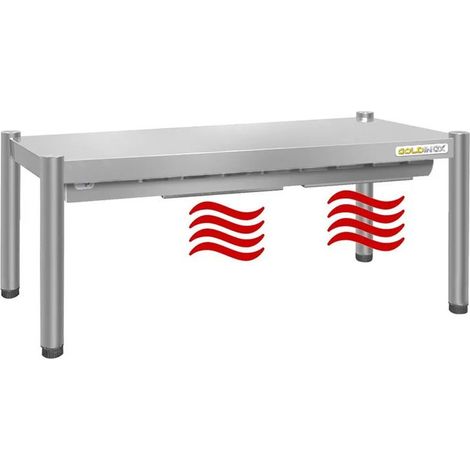 Passe-plat inox chauffant 800x350 mm - Hauteur 400 mm PREMIUM - GOLDINOX (1/4)