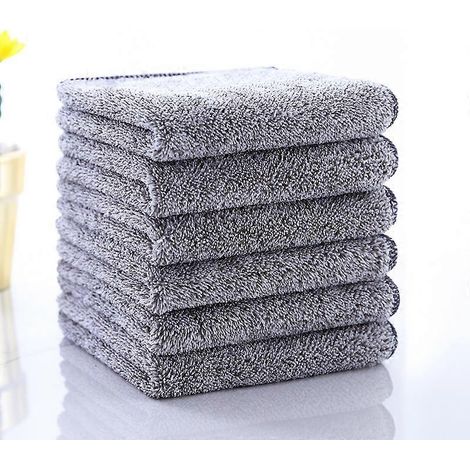 Lot de 6 lingettes démaquillantes en bambou pour le visage, idéales pour les peaux sensibles (Grand-mère Grey). (1/4)