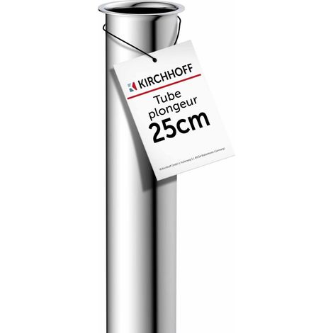 Plongeur 25cm Chrome, rallonge 250mm Bouteille et Siphon, 1 1/4 Pouce, Tube supplémentaire Extra Long lavabo, écoulement en INOX, Red (1/5)