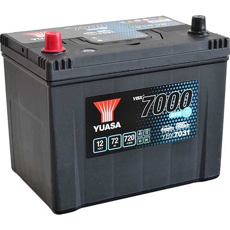 Batterie YUASA YBX7031 EFB 12V 72AH 720A (1/2)