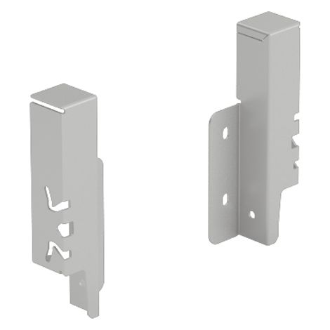 Hettich Schubkasten-Rückwandverbinder, links/rechts, ArciTech, 9150642, Stahl silber
