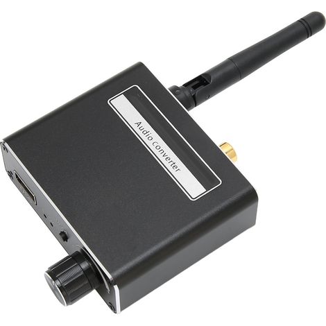 Convertisseur DAC Bluetooth Audio Numérique vers Stéréo Analogique, Récepteur Audio Sans Fil avec Entrées Coaxial/RCA/3.5mm (1/5)