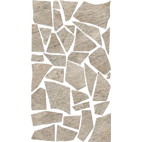 Carrelage effet Pierre Quartzite Gris Argent  Salvero - Sol extérieur (vendu par carton de 8 m²) - RO'MA CARRELAGE