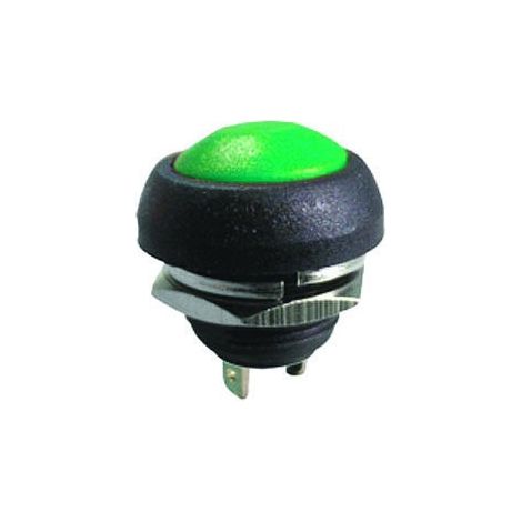 PULSANTE MONOSTABILE 1A 250V VERDE PBS-33