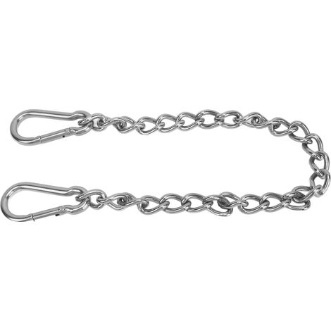 Chaîne d'extension pour sac de sable, résistante à la rouille, haute capacité de charge, en acier inoxydable chromé, réglable, pour chaise suspendue de hamac d'extérieur, 660 mm / 26 pouces (1/5)