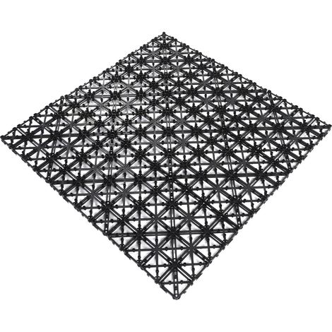 Dalle de drainage 30x30cm, kit 45 pièces, sol PVC clipsable terrasse extérieure, tapis anti-glace imperméable. (1/5)