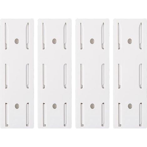 4 pièces Fixation Murale Multiprise,Pas de Perforation Multiprise Auto-adhésif Fixation Murale, Support Multiprise Murale Autocollant, Multiprise Support Câbles pour Cuisines, Bureaux (1/5)