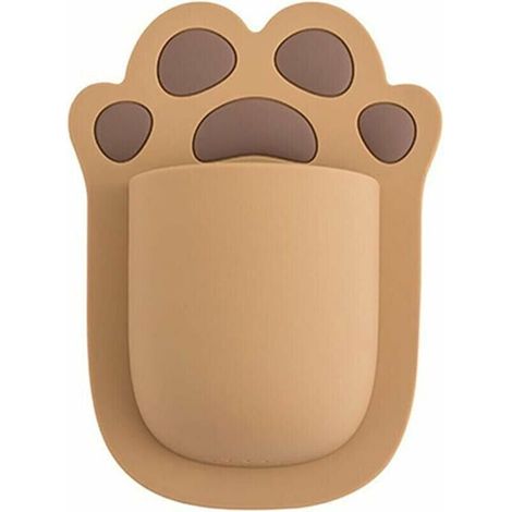 Boîte de Rangement Murale en Silicone de Support de Brosse à Dents de poinçon Gratuit de Dessin animé pour l'outil de Salle de Bain à la Maison (1/5)