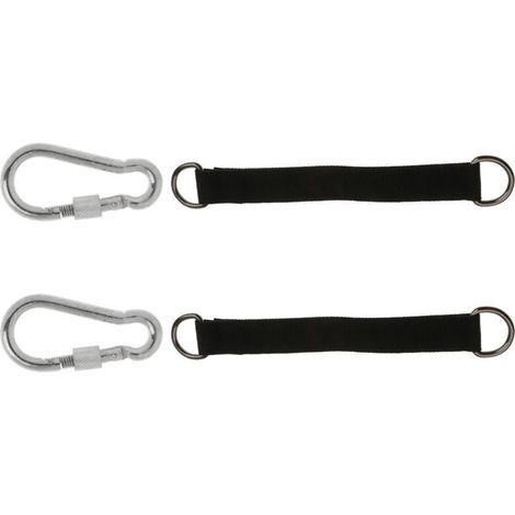 300 cm Baumschaukelgurt, robuste Aufhängegurte, Aufhängeset mit 2 D-Ring-Karabinern, für Camping, Terrasse, Hängematten und Schaukeln, 2 Stück (1/5)