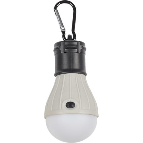 Lampe de camping à ampoule gris clair, à piles, à suspendre (1/4)