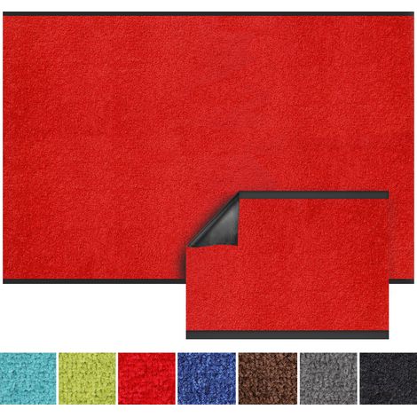 Schmutzfangmatte Monochrom Rot Zuschnitt 200 x 350 cm