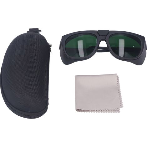 Lunettes de soudage TIG, masque de protection oculaire à couvercle basculant, confortable pour travail, vert clair IR3.0 (1/5)