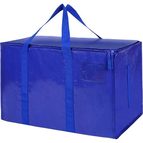 Sac de rangement épais et résistant, grande capacité de charge, sangles zippées, étanche, pour vêtements, couvertures et draps, idéal pour les voyages et les déménagements. (1/5)