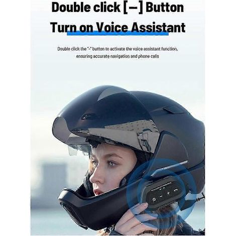 Nouveau kit mains libres Bluetooth pour casque de moto, étanche, réduction du bruit, IP67, pour la moto (1/5)