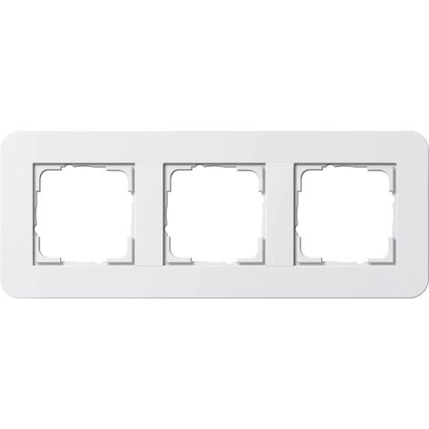 Gira Marco embellecedor 3f Gira E3 Blanco puro/Blanco puro [0213410], 0213 410