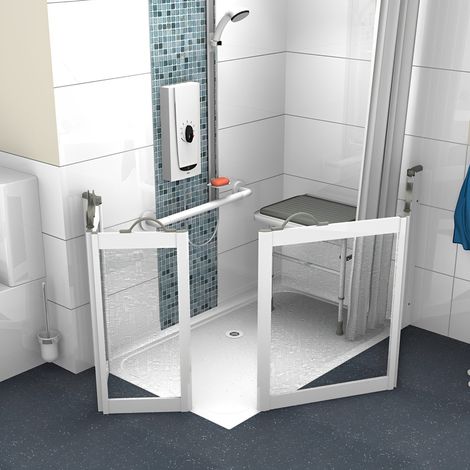 AKW Swift Level Access Rectangular Shower Tray 1295mm x 745mm Right Handed (for Vinyl Floors)