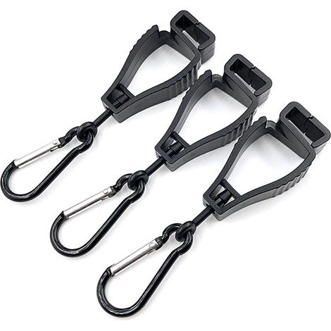 10PCS Work Glove Holders Black Plastic Easy Clean Portable Reusable Compact Size Glove Grabber Clip for Work