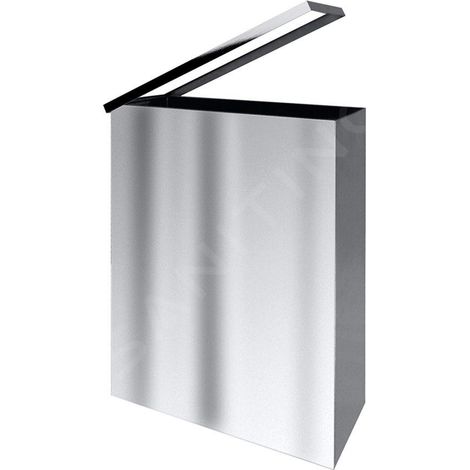 Sapho Série Hôtel - Poubelle mural 25 l, inox brossé XP006 (1/2)